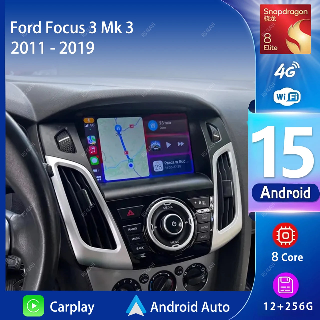 Poste Android Ford Focus 3 2011-2019