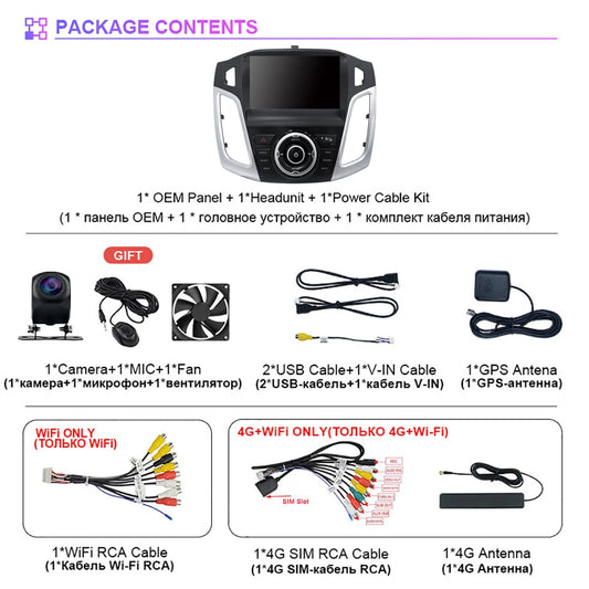 Poste Android Ford Focus 3 2011-2019